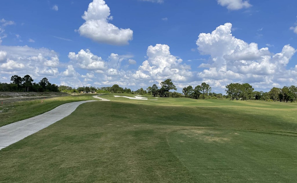 cart parth next to fairway on hole 13
