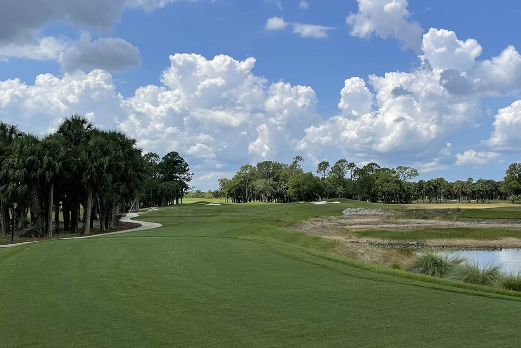 pond next to the fairway